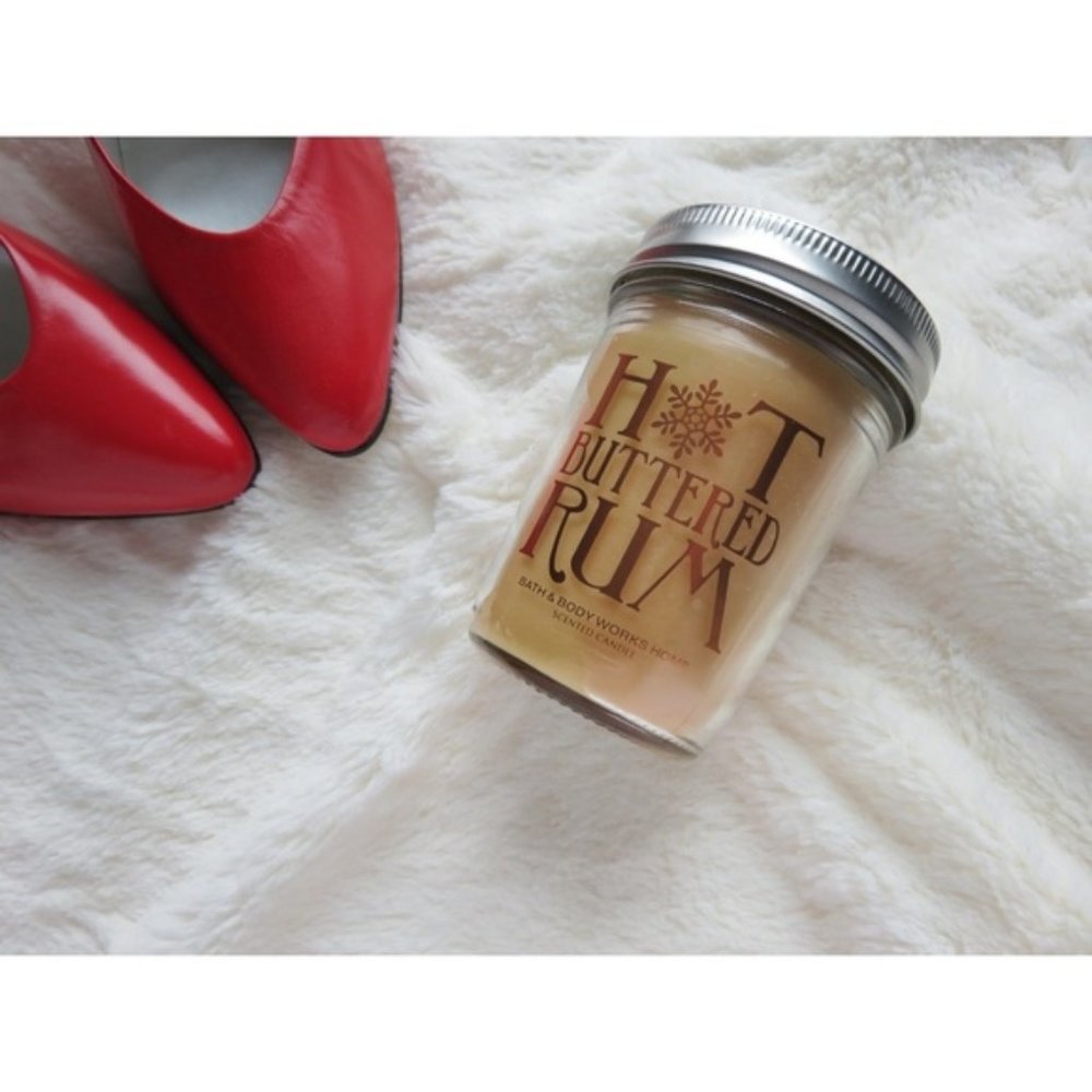 Bath and Body Works Hot Buttered Rum Mason Jar Christmas Candle Discontinued